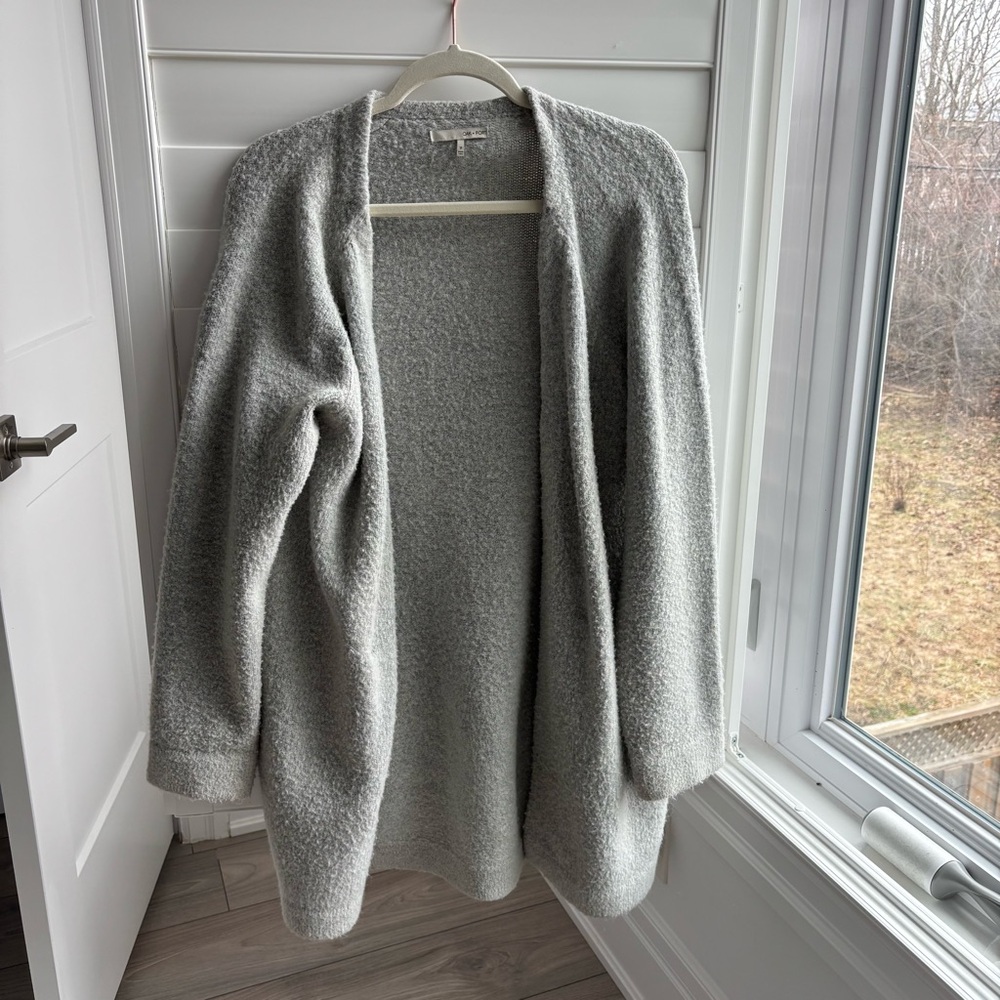 Oak + Fort Grey Cardigan Long Open